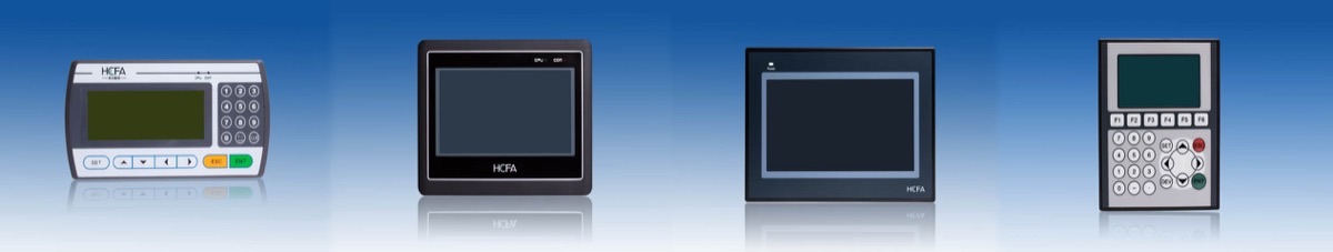 HMI control and display panels used in factory automation